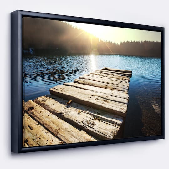 Designart - Large Wooden Pier into the Lake